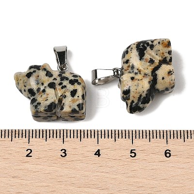 Natural Dalmatian Jasper Pendants G-B127-02P-03-1