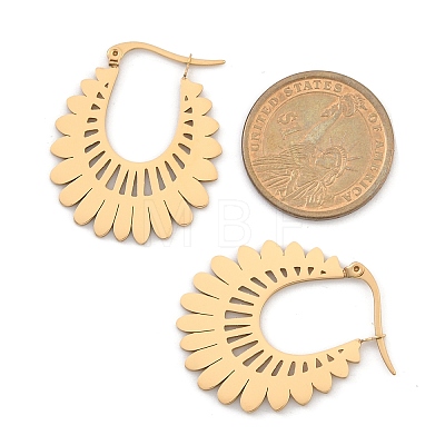 304 Stainless Steel Flower Stud Earrings for Women EJEW-Q009-03C-G-1
