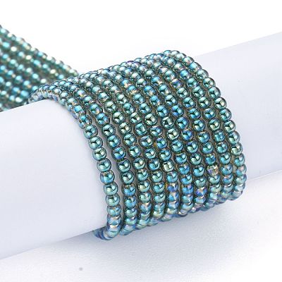 Electroplate Glass Beads Strands EGLA-K014-A-FR02-1