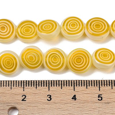 Handmade Lampwork Beads Strands LK-R004-49C-1