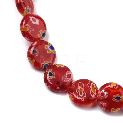 Handmade Millefiori Lampwork Beads Strands LAMP-G166-17B-05-1