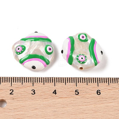 Natural Keshi Pearl Enamel Beads PEAR-G014-04E-1