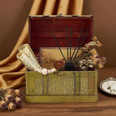 Retro Wood Jewelry Set Storage Organizer Boxes with Clasps CON-WH0115-96B-1