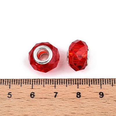 Transparent Glass European Beads GPDL-N004-D14mm-B04-1