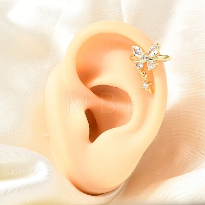 Brass Micro Pave Cubic Zirconia Cuff Earrings for Women CU-CBAE7DF-26G-1