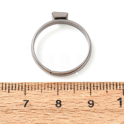 Adjustable 304 Stainless Steel Finger Rings Components SA-CBA8B85-09A-P-1