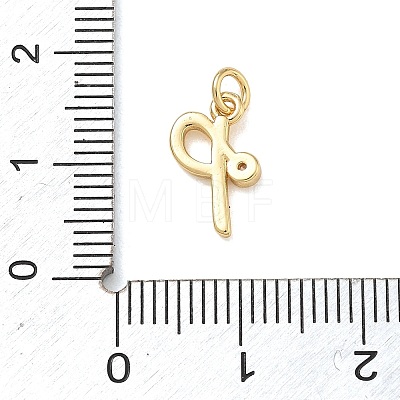 Brass Micro Pave Clear Cubic Zirconia Charms KK-D289-66G-P-1