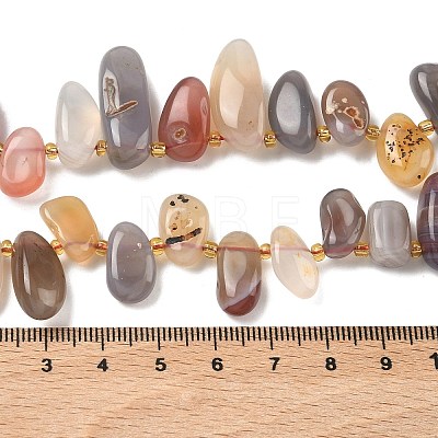 Natural Botswana Agate Beads Strands G-P604-A06-01-1