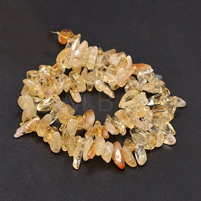 Natural Citrine Chip Beads Strands X-G-E271-41-1