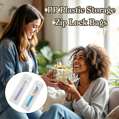 50Pcs PP Plastic Watchband Storage Resealable Bags ABAG-TADJ0003-01B-1