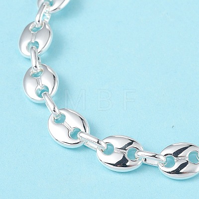 304 Stainless Steel Coffee Bean Chain Bracelet for Men Women BJEW-G669-10S-1