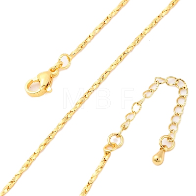 Brass Twisted Cardano Chains  Necklaces for Women NJEW-D302-60G-1