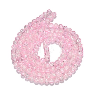 Crackle Glass Beads Strands X-CCG-Q002-6mm-01-1