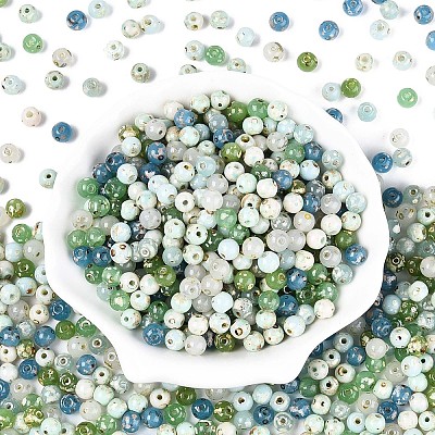 Picasso Baking Paint Glass Seed Beads SEED-N007-38A-04-1