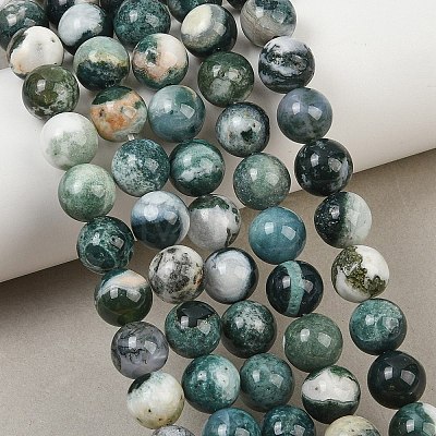 Natural Tree Agate Beads Strands X-G-I199-03-10mm-1