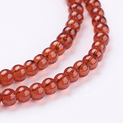 Spray Painted Crackle Glass Beads Strands CCG-Q001-4mm-09-1