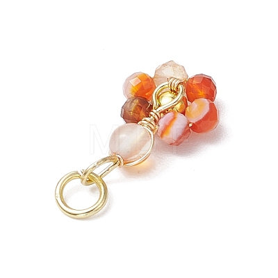 10Pcs 10 Styles Copper Wired Gemstone Pendants PALLOY-JF02922-1