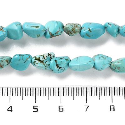 Dyed & Heated Natural Turquoise Beads Strands G-P497-01C-17-1