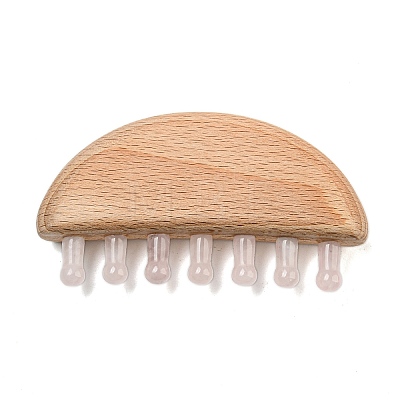 Natural Mixed Stone Scalp Massager AJEW-G058-01-1