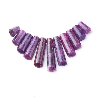 Natural Lepidolite/Purple Mica Stone Beads Strands G-F626-02-1
