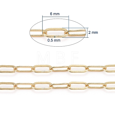 Soldered Brass Paperclip Chains CHC-G005-06G-01-1