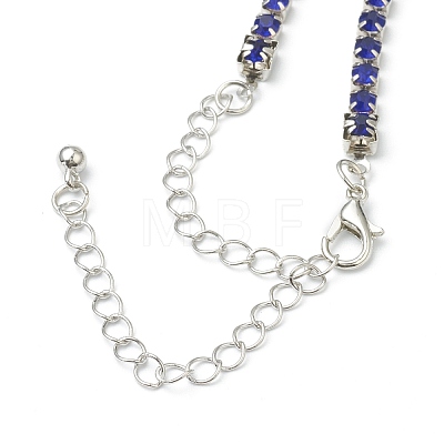 Alloy Rhinestone Cup Chain Necklaces NJEW-H217-03P-1