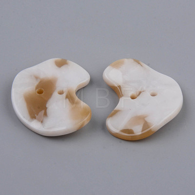 2-Hole Cellulose Acetate(Resin) Buttons BUTT-S026-021A-01-1