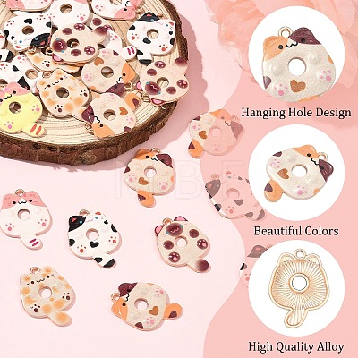 20Pcs Printed Alloy Pendants FIND-YW0012-04-1