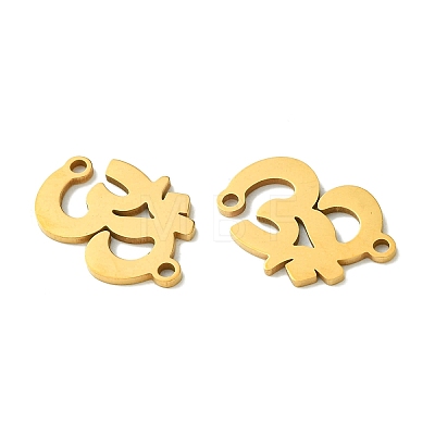 201 Stainless Steel Connector Charms STAS-U003-04G-1