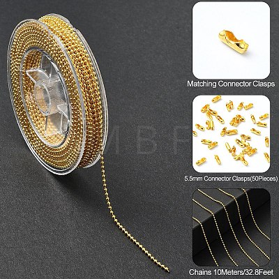 1 Roll Iron Ball Bead Chains CH-YW0002-04G-1