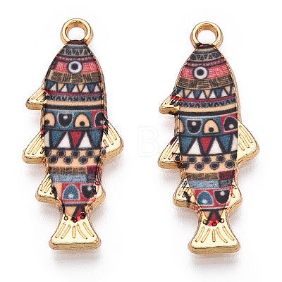 Alloy Enamel Pendants FIND-C037-16G-08-1-1