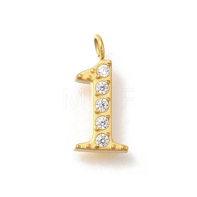 Ion Plating(IP) 304 Stainless Steel Micro Pave Cubic Zirconia Pendants STAS-H228-01G-01-1