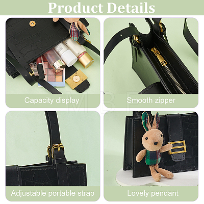Rabbit DIY Imitation Leather Crossbody Bag Kits DIY-WH0410-01A-1