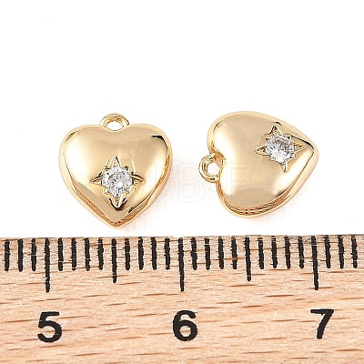 SHEGRACE Valentine's Day Brass Micro Pave Clear Cubic Zirconia Charms XGRQ4N358-737G-1