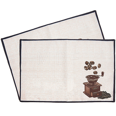 Coffee Theme Cotton and Linen Cup Mats AJEW-WH0201-020-1
