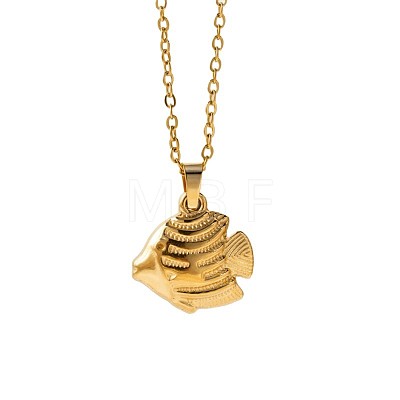 Ocean 304 Stainless Steel Pendant Necklaces for Women WG9297D-03-1