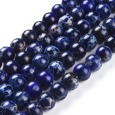Natural Imperial Jasper Beads Strands G-G814-07-10mm-02-1