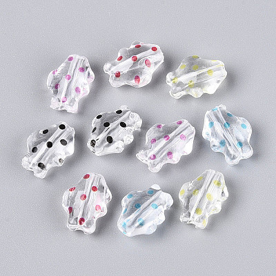 Printed Transparent Acrylic Beads TACR-T029-11M-1