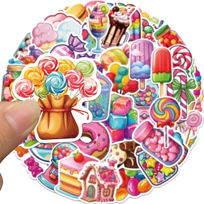 50Pcs PVC Waterproof Stickers PW-WGCBF4D-01-1