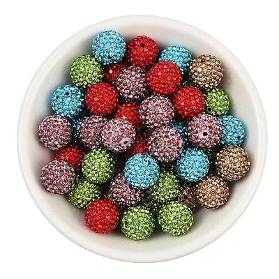 Pave Disco Ball Beads RB-Q195-14mm-M-1
