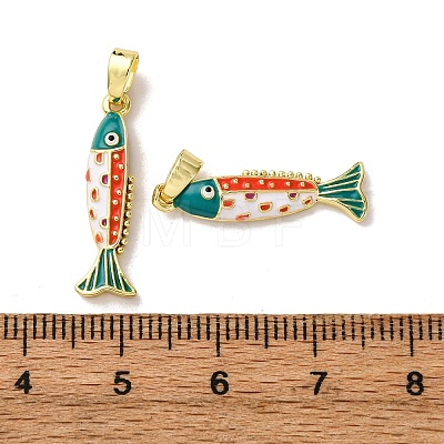 Brass Enamel Pendants X-KK-F911-23G-02-1