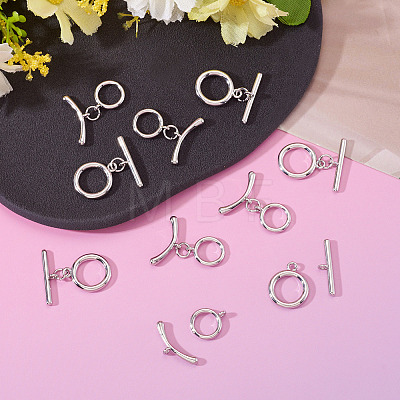 10Pcs 2 Styles Brass Toggle Clasps FIND-TA0008-44A-1