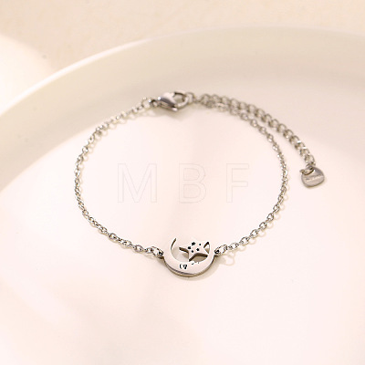 304 Stainless Steel Link Bracelets WGDD040-08-1