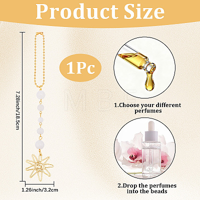 1Pc Alloy Sun Car Pendant Decorations HJEW-CN0001-46-1
