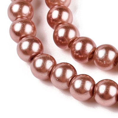 Baking Painted Pearlized Glass Pearl Round Bead Strands HY-Q003-4mm-50-A-1