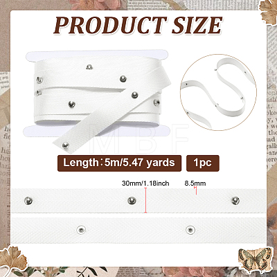 1Pc Cloth with Stainless Steel Wave Fold Curtain Tape FIND-PH0060-17B-1