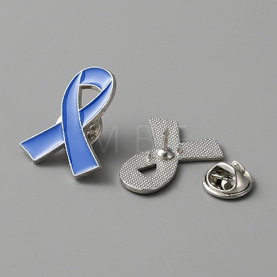 Awareness Ribbon Enamel Pin JEWB-WH0029-29A-1-1