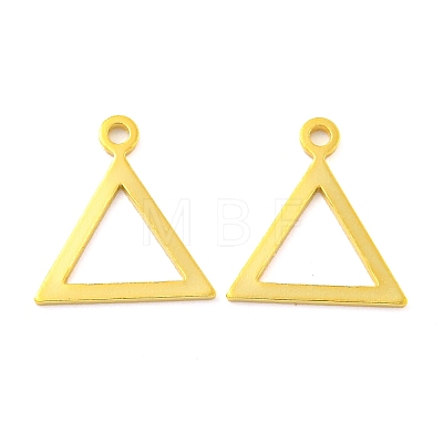 925 Sterling Silver Hollow Triangle Charms STER-B005-37G-1