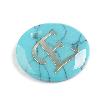 Synthetic Turquoise Charms G-L561-001E-1