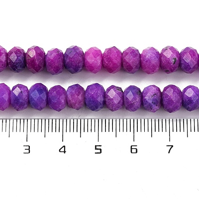 Natural Jade Imitation Sugilite Dyed Beads Strands G-K380-A14-01-1